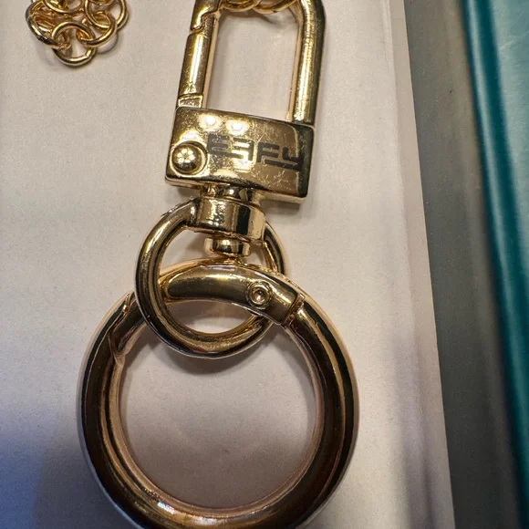 EFFY Gold Chain Key Chain Charm for Women Handbag Accessory with Clasp and Ring - Picture 4 of 8
